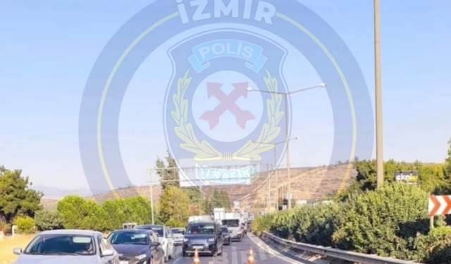İzmir-Aydın yolunda kaza: Trafik yoğunluğu 1 kilometreye ulaştı!