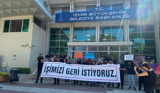 İZENERJİ'den çıkarılan 79 işçi Kültürpark'ta eylemde: Biz tazminat değil, işimizi istiyoruz