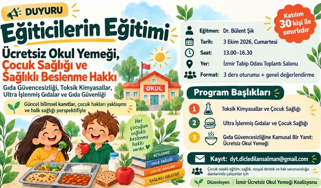 İzmir Ücretsiz Okul Yemeği Koalisyonu’ndan çocuk sağlığı eğitimi