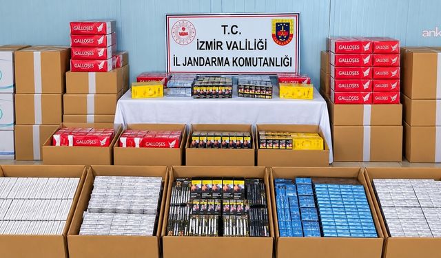 Torbalı’da 2,7 milyon TL’lik kaçak sigara operasyonu: 1 kişi tutuklandı