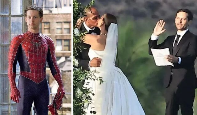 Örümcek Adam'ın yıldızı Tobey Maguire eski eşinin nikahını kıydı
