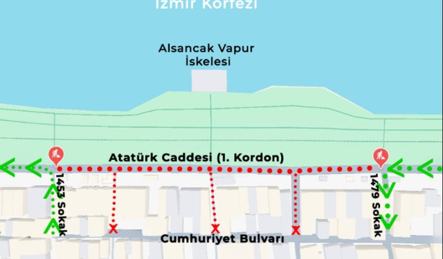 Alsancak'ta o güzergâh trafiğe kapatıldı: Çalışma 24 saat sürecek!