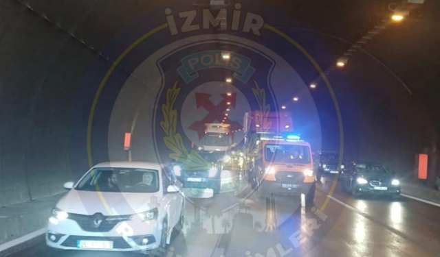 O istikameti kullanacaklar dikkat: Bayraklı Büyük Tünel’de kaza!
