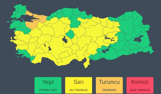 Bakanlıktan yağış uyarısı: Detaylı harita paylaşıldı