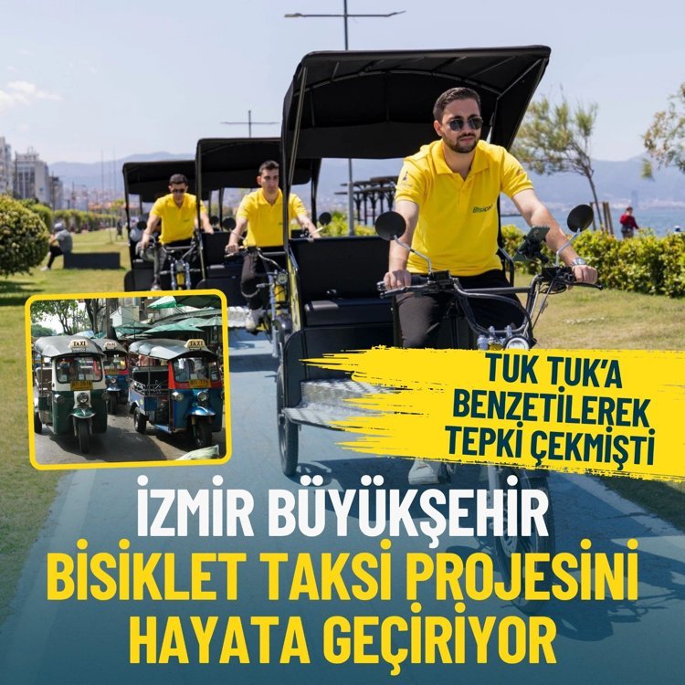 Tuk tuk’a benzetilerek tepki çekmişti: İzmir Büyükşehir bisiklet taksi projesini hayata geçiriyor