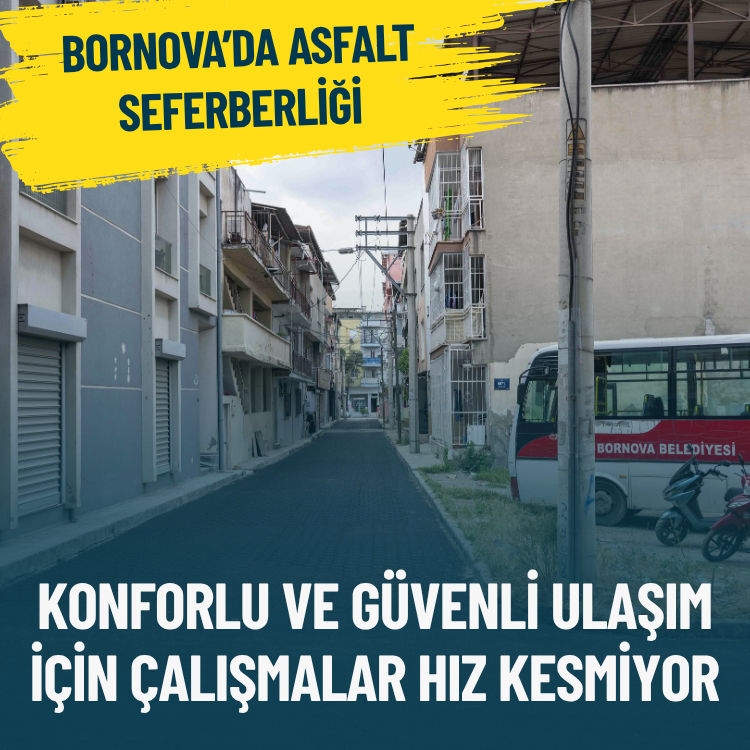Bornova Belediyesi'nden asfalt ve yol yenileme çalışmaları