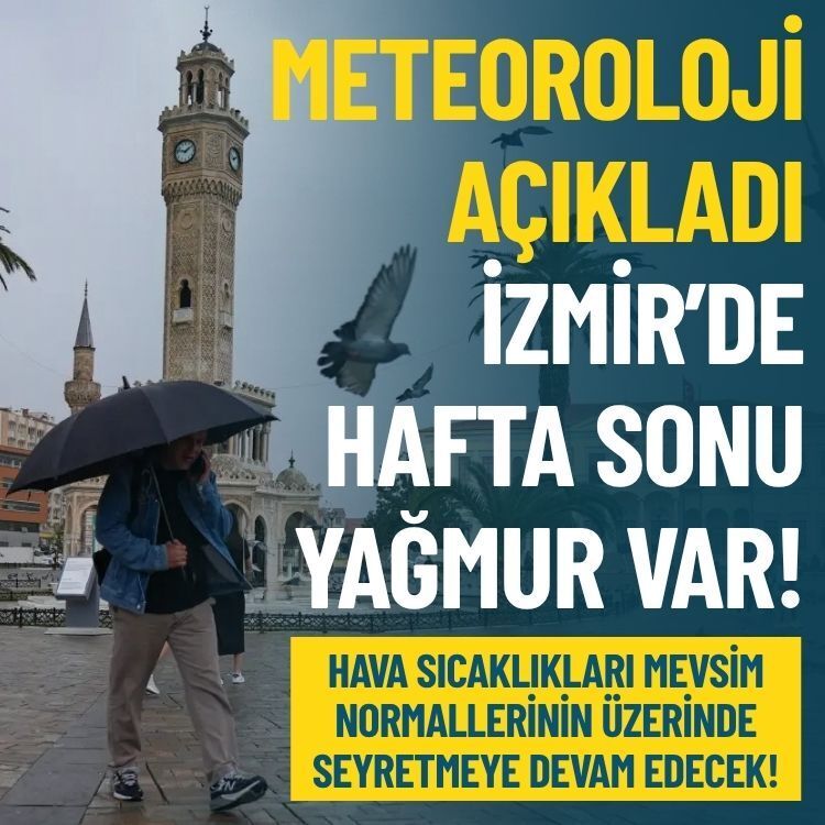 Meteoroloji açıkladı: İzmir’de hafta sonu yağmur var!