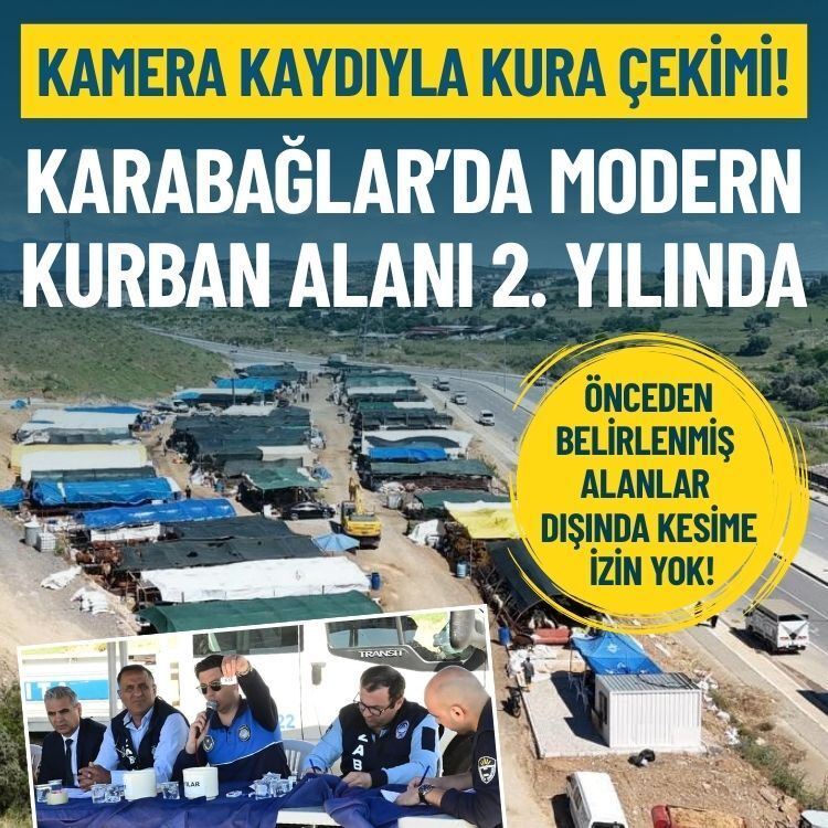 Karabağlar’da modern kurban alanı ikinci yılında: Kamera kaydıyla kura çekimi!