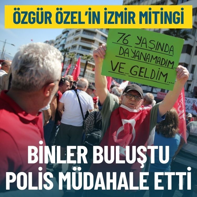 Özgür Özel’in İzmir Mitingi’nden kareler