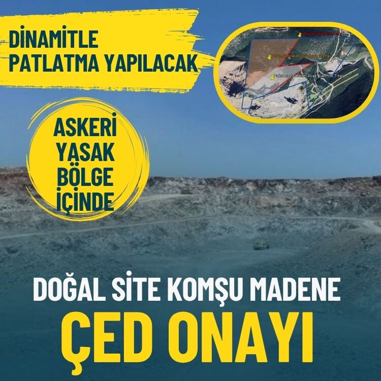 Doğal site komşu madene onay!