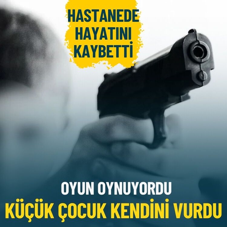 Oyun oynuyordu... Küçük çocuk kendini vurdu