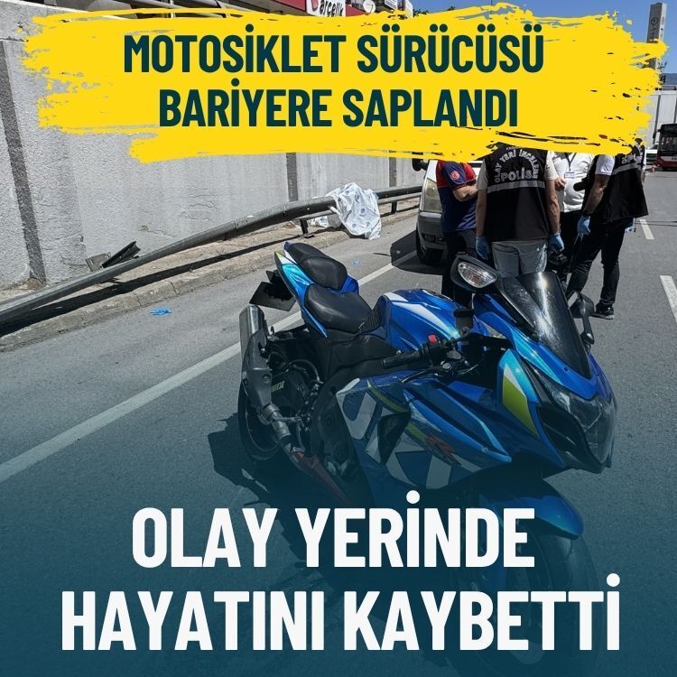 İzmir'de bariyerlere çarpan motosikletin sürücüsü hayatını kaybetti