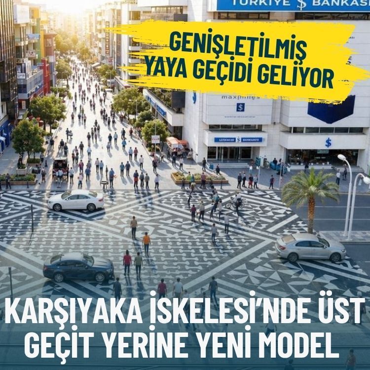 Karşıyaka İskelesi’nde üst geçit yerine ‘genişletilmiş yaya geçidi’ modeli