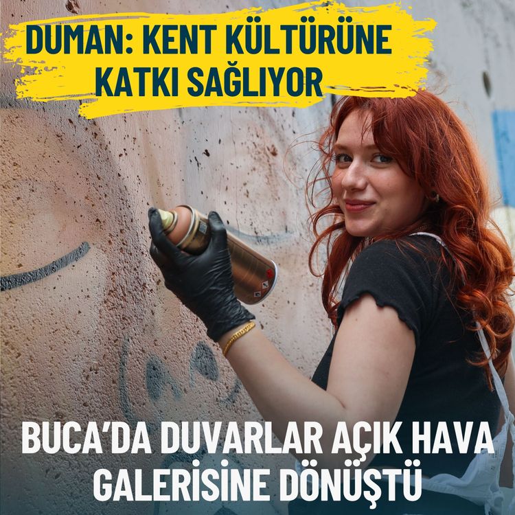 Buca’da duvarlar açık hava galerisine dönüştü