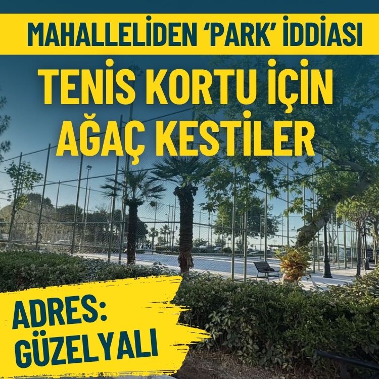 Mahalleliden 'park' iddiası: Tenis kortu için ağaç kestiler