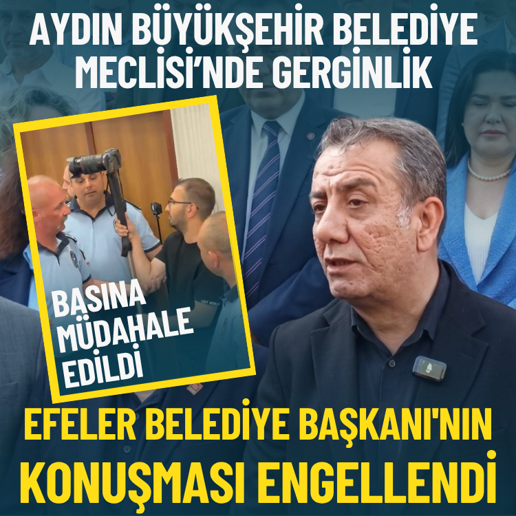 Aydın Büyükşehir Belediye Meclisi’nde gerginlik: Efeler Belediye Başkanı'nın konuşması engellendi