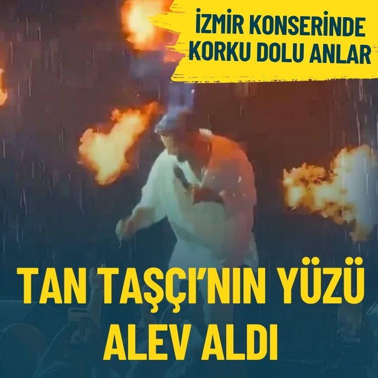 İzmir konserinde korku dolu anlar... Tan Taşçı'nın yüzü alev aldı