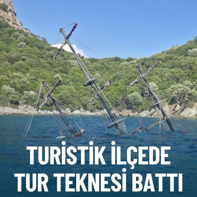Marmaris’te günlük tur teknesi battı