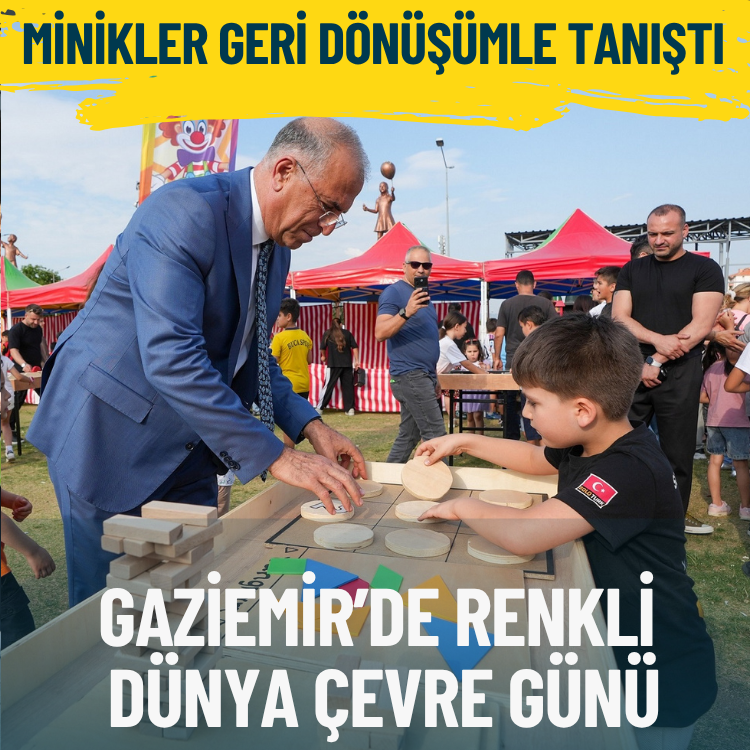 Minikler geri dönüşümle tanıştı: Gaziemir’de renkli Dünya Çevre Günü