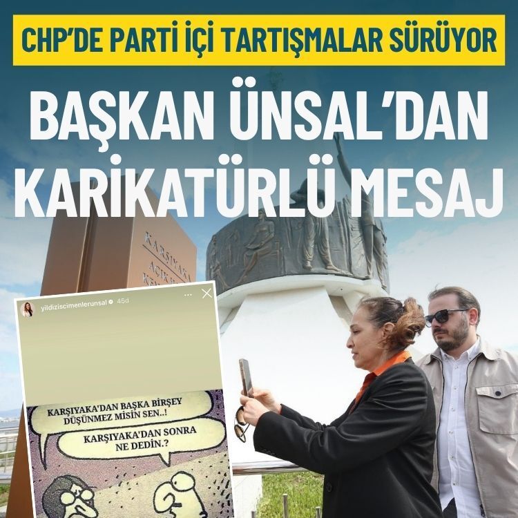 Başkan Ünsal’dan karikatürlü mesaj: Tek gündemim Karşıyaka!