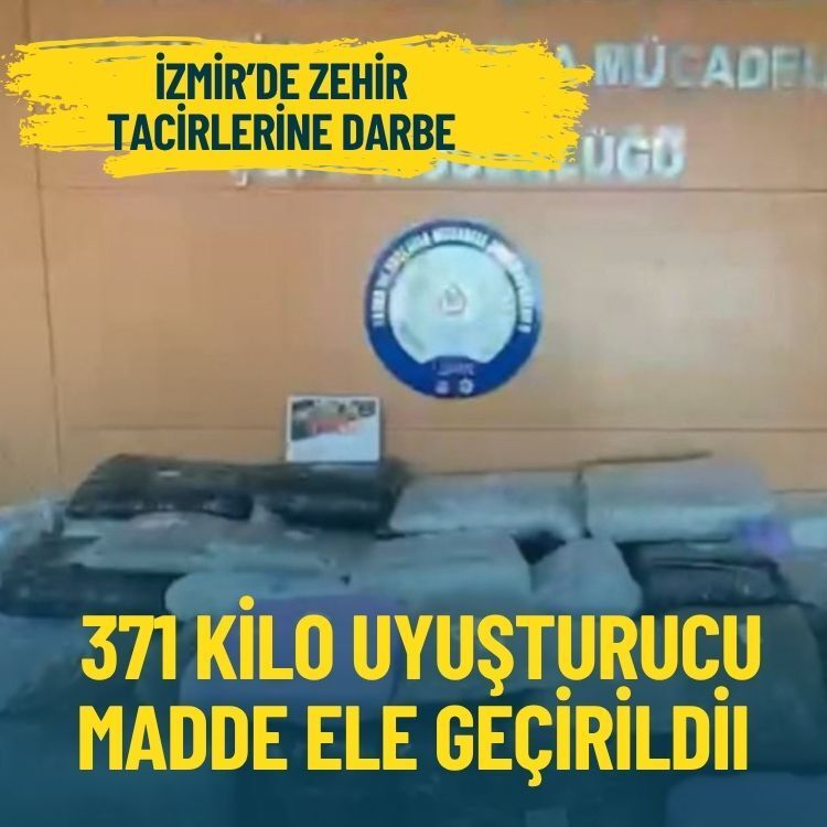 İzmir’de zehir tacirlerine darbe: 371 kilo yasaklı madde ele geçirildi