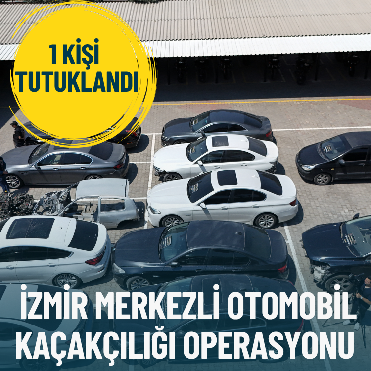 İzmir merkezli otomobil kaçakçılığı operasyonunda 1 tutuklama