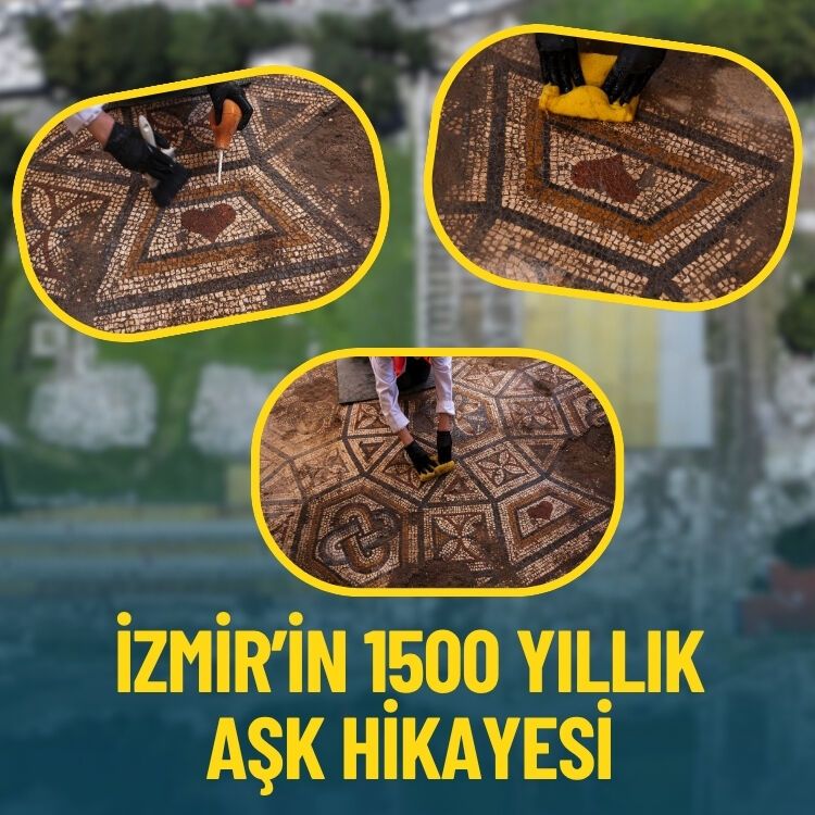 Mozaiklerde ortaya çıktı... İzmir'in 1500 yıllık aşk hikayesi