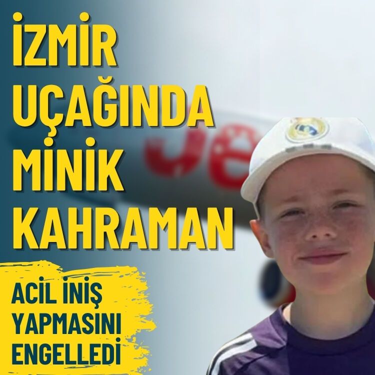 Acil iniş yapmasını engelledi... İzmir uçağında minik kahraman!