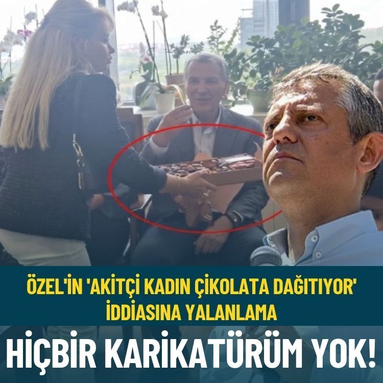 Özel'in 'Akitçi kadın çikolata dağıtıyor' iddiasına yalanlama: Hiçbir karikatürüm yok!