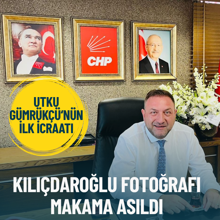 Gümrükçü‘nün ilk icraatı: Kılıçdaroğlu fotoğrafı makama asıldı