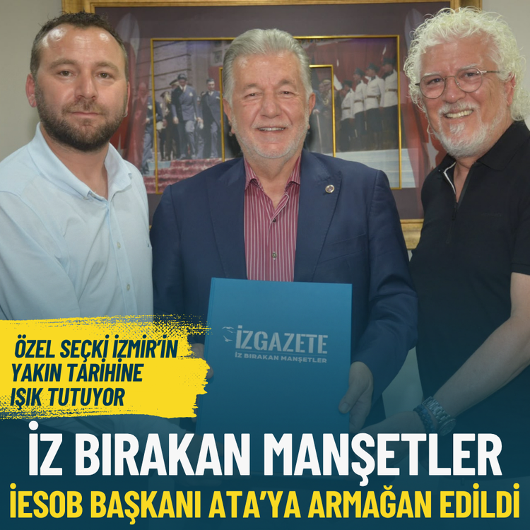 İz Bırakan Manşetler İESOB Başkanı Ata’ya armağan edildi