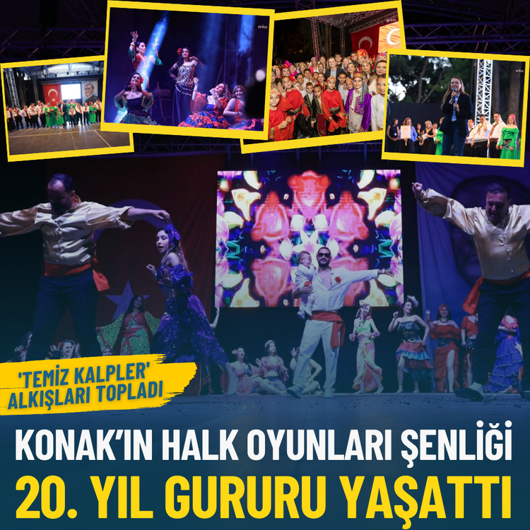 Konak’ın Halk Oyunları Şenliği 20. yıl gururu yaşattı: 'Temiz Kalpler' alkışları topladı