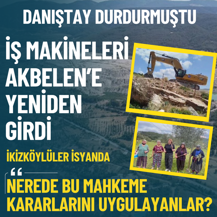 Danıştay durdurmuştu: İş makineleri Akbelen’e yeniden girdi