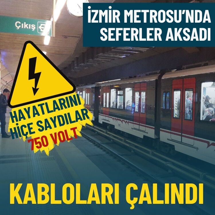 Kabloları çalındı… Metroda seferler aksadı
