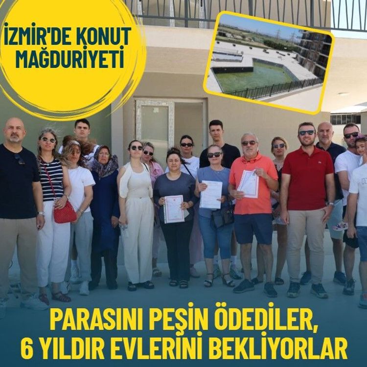İzmir'de konut mağduriyeti: Parasını peşin ödediler, 6 yıldır evlerini bekliyorlar