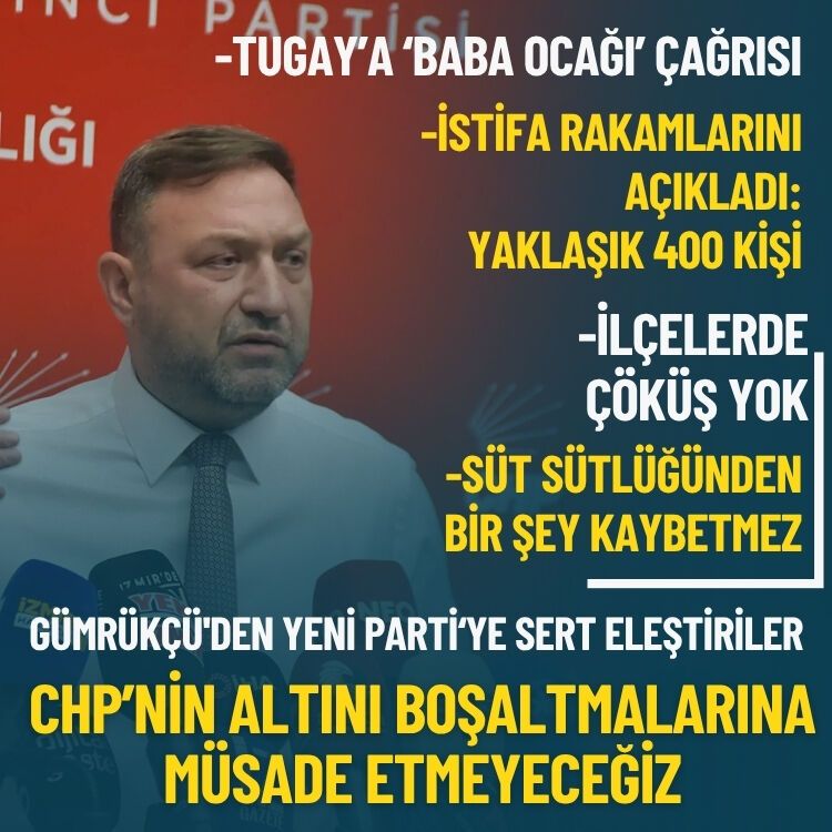 Gümrükçü'den Yeni Parti mesajı: CHP'nin altını boşaltmalarına müsaade etmeyeceğiz