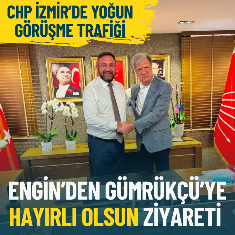 CHP İzmir İl Başkanı Utku Gümrükçü'ye Ali Engin'den tebrik ziyareti