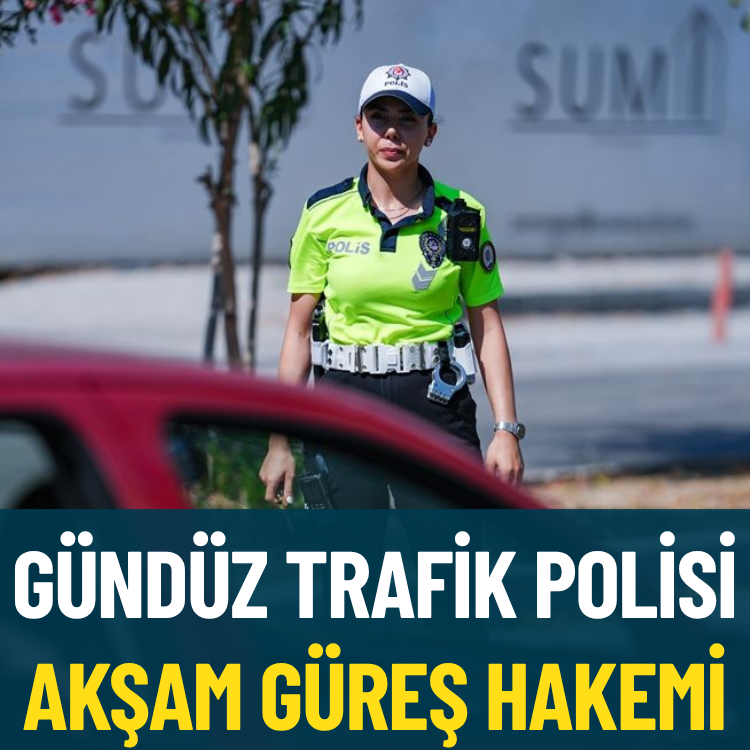 Gündüz trafik polisi, akşam güreş hakemi: İzmirli Duygu'nun ilham veren hikayesi