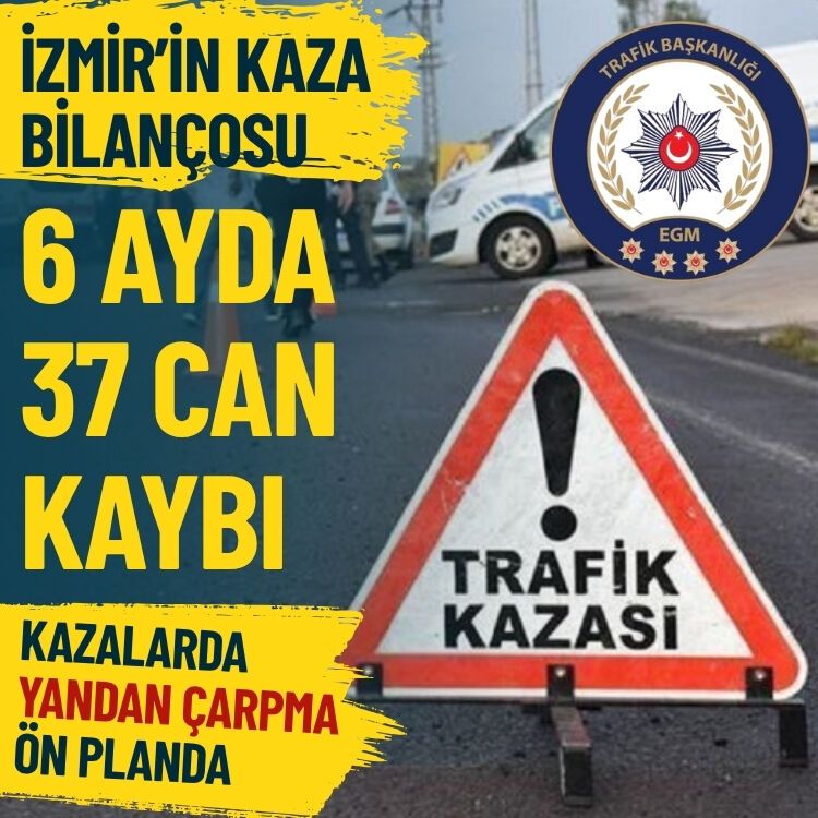 İzmir’in kaza bilançosu: 6 ayda 37 can kaybı