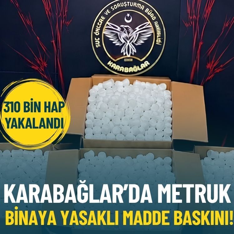 Karabağlar’da metruk binaya yasaklı madde baskını!
