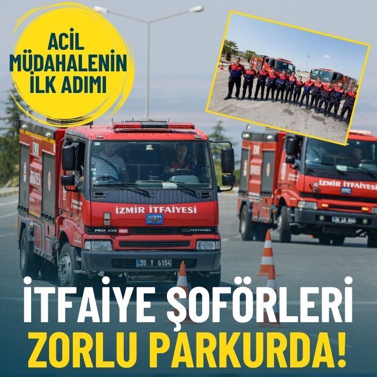 Acil müdahalenin ilk adımı: İtfaiye şoförleri zorlu parkurda