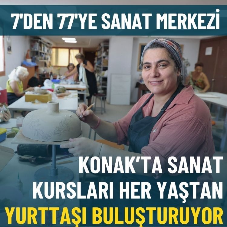 Konak’ta sanat kursları her yaştan yurttaşı buluşturuyor
