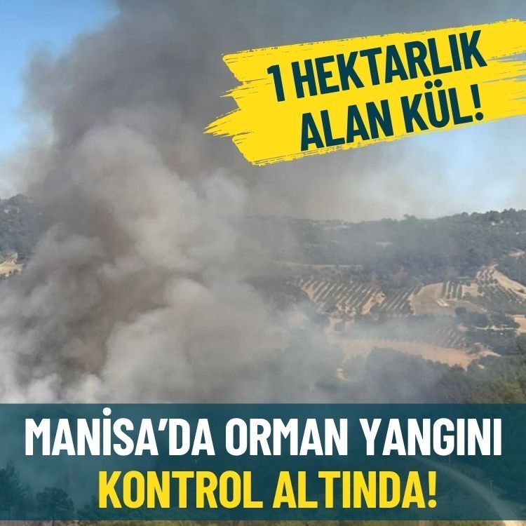 Manisa’da orman yangını kontrol altında: 1 hektarlık alan kül!