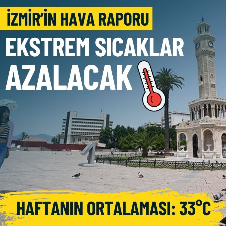 İzmir’in hava raporu… Ekstrem sıcaklar azalacak