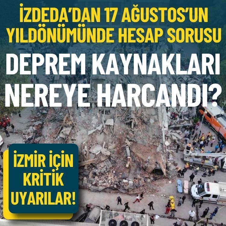 İZDEDA’dan 17 Ağustos’un yıldönümünde hesap sorusu: Deprem kaynakları nereye harcandı?