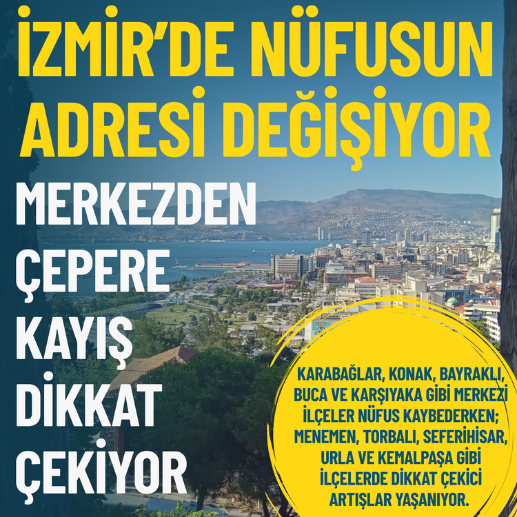 İzmir’de nüfusun adresi değişiyor: Merkezden çepere kayış dikkat çekiyor