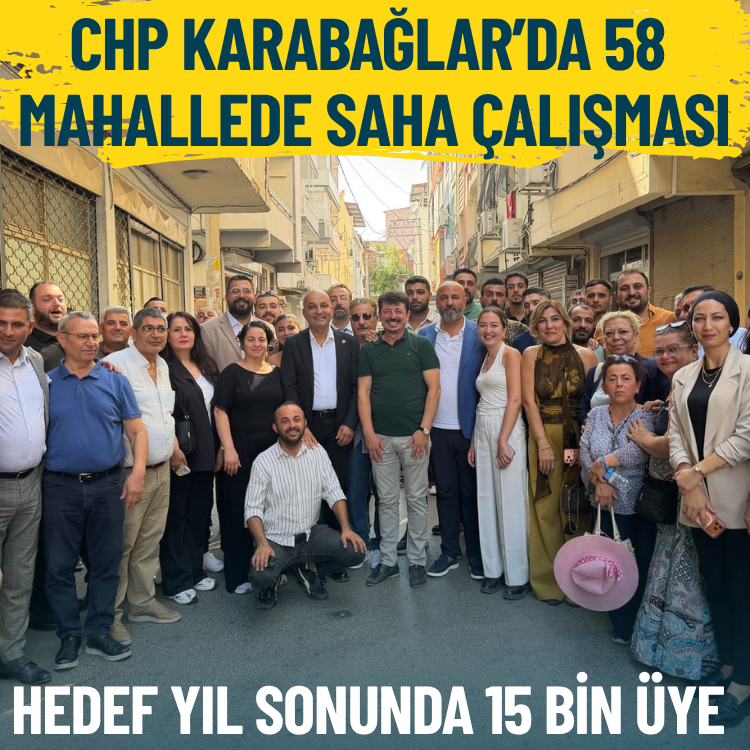 CHP Karabağlar’da 58 mahallede saha çalışması: Hedef yıl sonunda 15 bin üye