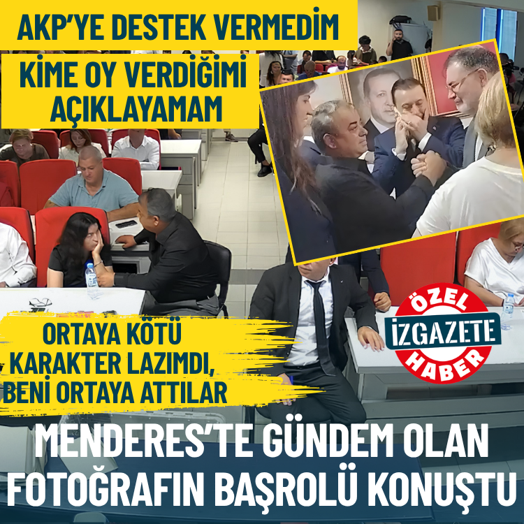 Menderes’te gündem olan fotoğrafın başrolü konuştu: AKP’ye destek vermedim