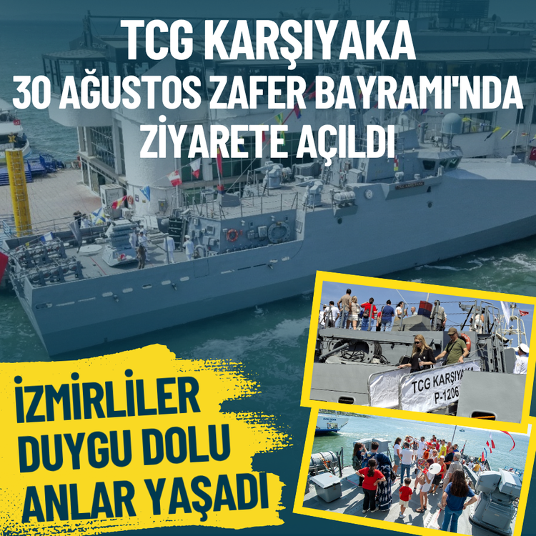 TCG Karşıyaka, 30 Ağustos Zafer Bayramı'nda ziyarete açıldı: İzmirliler duygu dolu anlar yaşadı