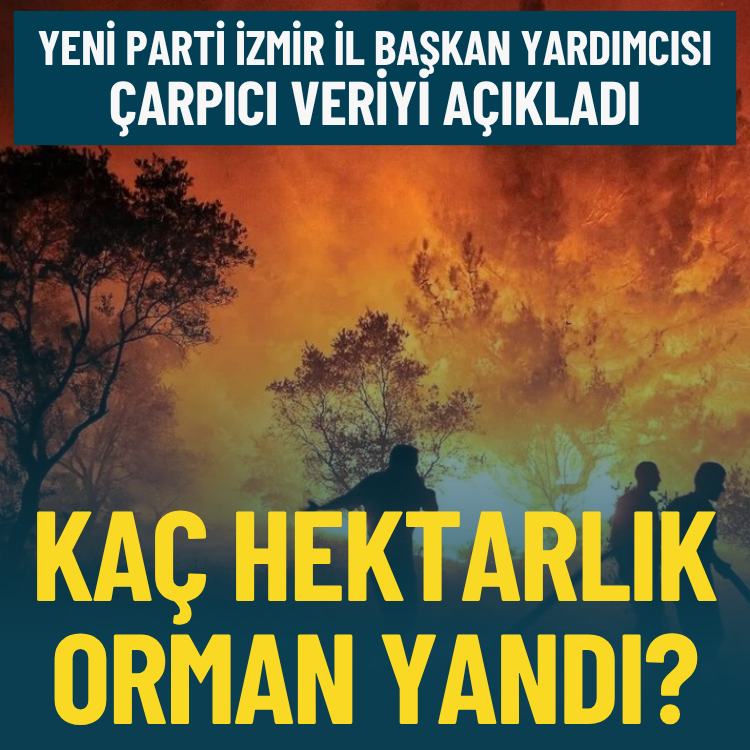 YENİ Parti İzmir İl Başkan Yardımcısı çarpıcı veriyi açıkladı: Kaç hektarlık orman yandı?